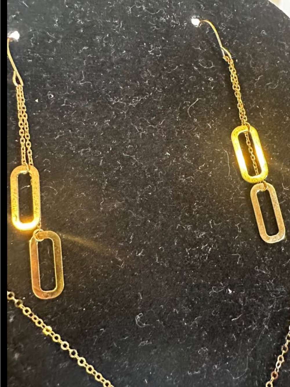 New 14K Solid Real Gold dangle long earrings solid 14K gold earrings